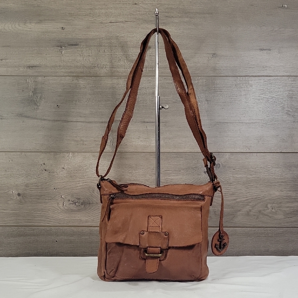 Harbour 2Nd for Anthropologie Brown Leather Crossbody Bag